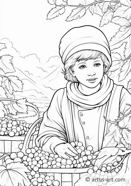 Cranberry Harvest Coloring Page
